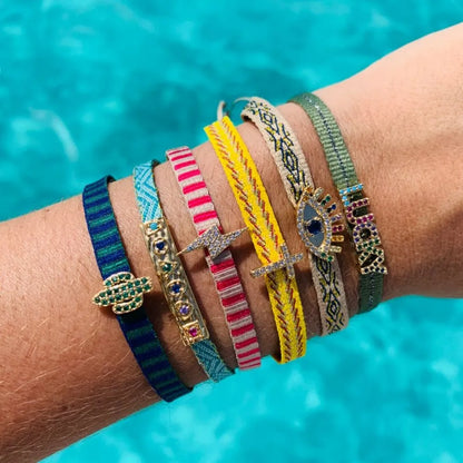 Handmade Braided Bracelets Set Boho Summer Beach